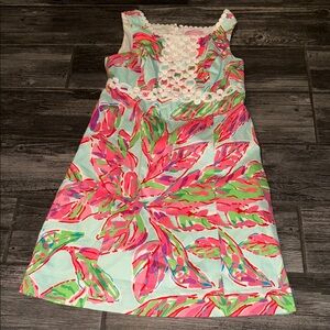Lilly Pulitzer Pink and Green Floral Dress